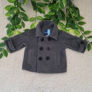 Baby Boy Charcoal Grey Peacoat (9-12 Months)